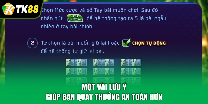 Một vài lưu ý giúp bạn quay thưởng an toàn hơn